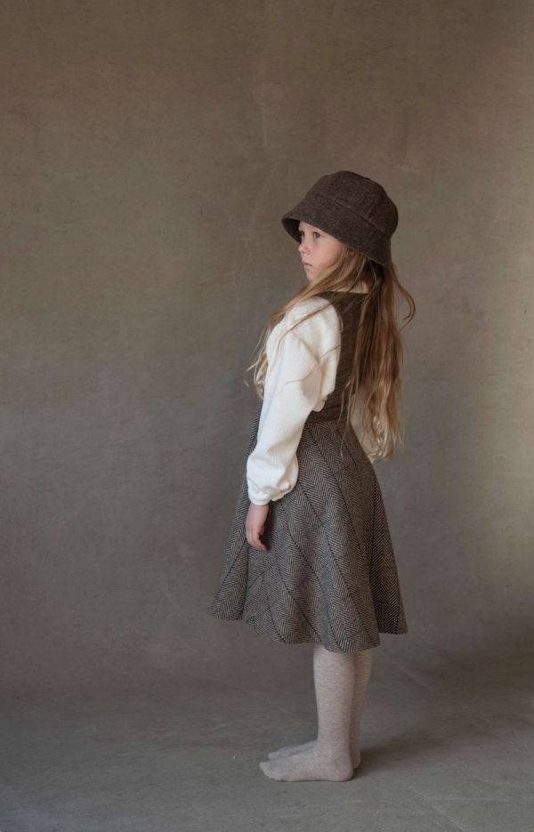 Popelin Woollen Peaked Bonnet 復古羊毛報童帽 - Brown 