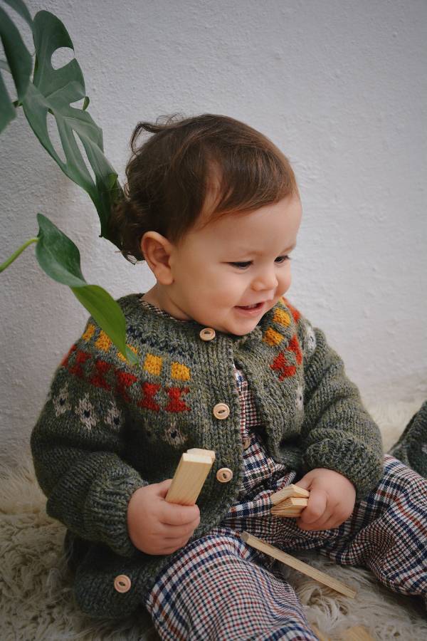 Kokori Kids Emma Cardigan 毛衣組 - Green 