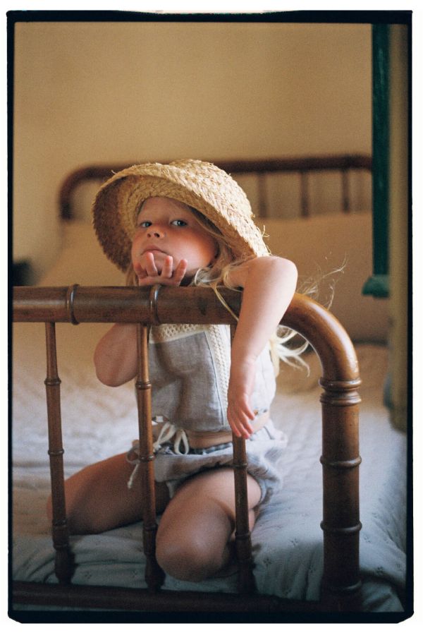 Popelin Linen Top with Straps 棉麻小可愛背心 - Sand 