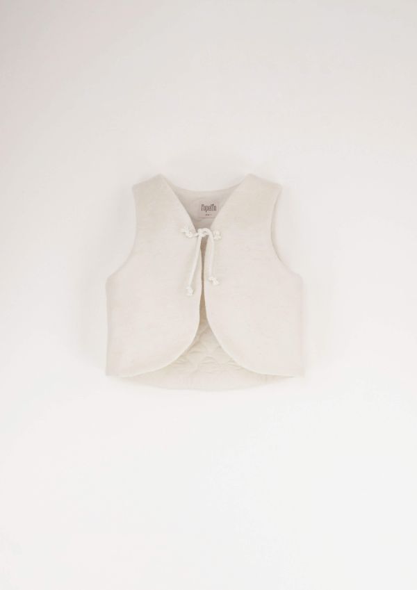 Popelin Woollen Mini Waistcoat 混羊毛背心 - Off-white 