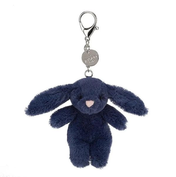 Jellycat Bashful Navy Bunny Bag Charm吊飾/鑰匙圈 - 經典低調藍 