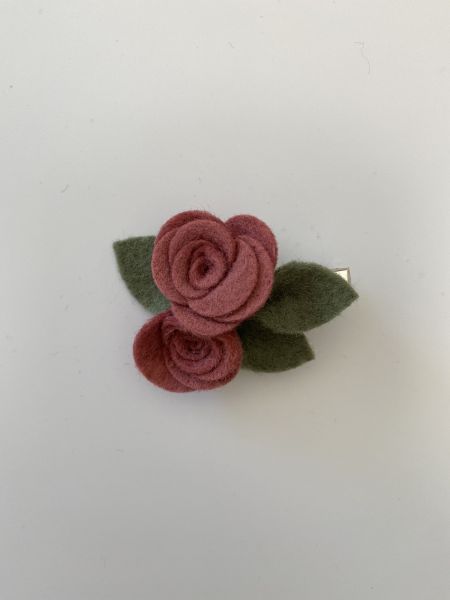 Felt Me Knot Dainty Roses 玫瑰髮夾 - Pretty in Pink  