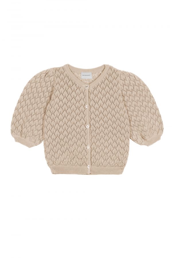 MIPOUNET Giulia Cotton Openwork Cardigan 針織開襟毛衣 - Sand 