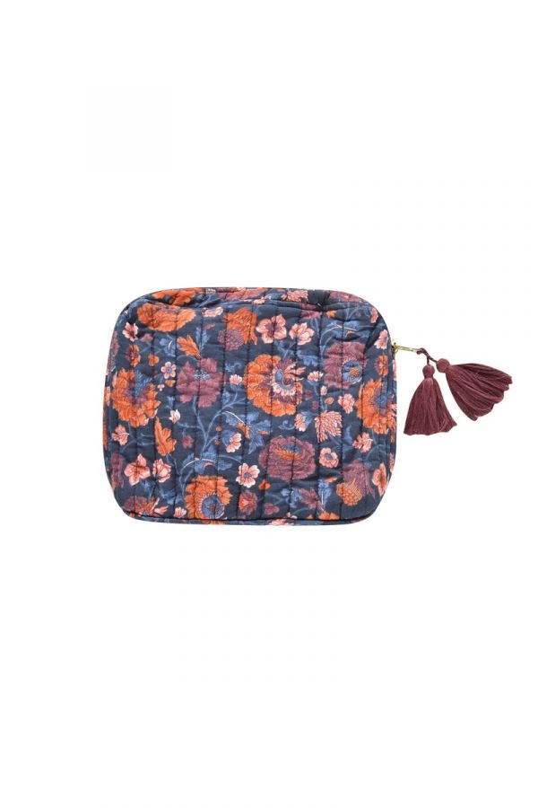 Louise Misha Marya Pouch 收納袋 - Bohemian Flowers Charcoal LouiseMisha,法國童裝,法國品牌,有機棉,童裝