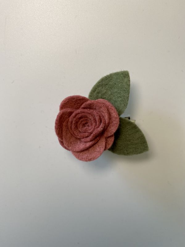 Felt Me Knot Little Neutral Single Flower 花朵髮夾 - Pretty in Pink 