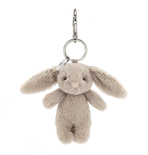 Jellycat Bashful Saffron Bunny Bag Charm吊飾/鑰匙圈 - 拿鐵灰 