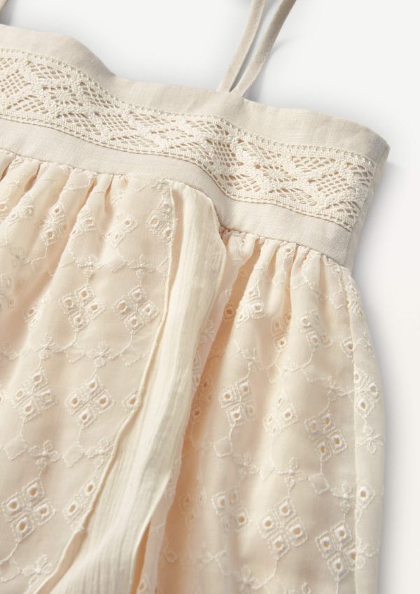 Popelin Double Layer Dress 細肩洋裝 - Off-white 