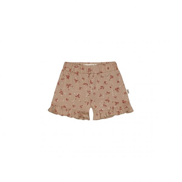 House of Jamie Ruffled Shorts - Golden Sesame & Brick Floral 