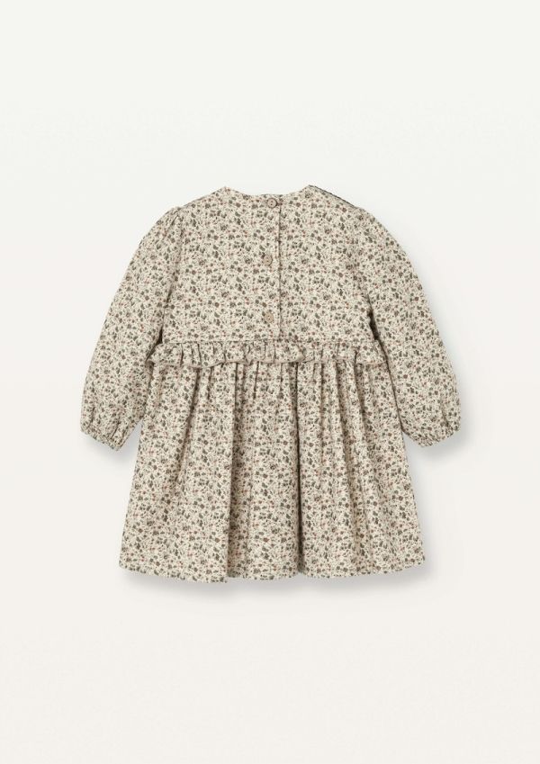 Popelin Dress with Knitted Yoke 針織碎花洋裝 - Floral Print 