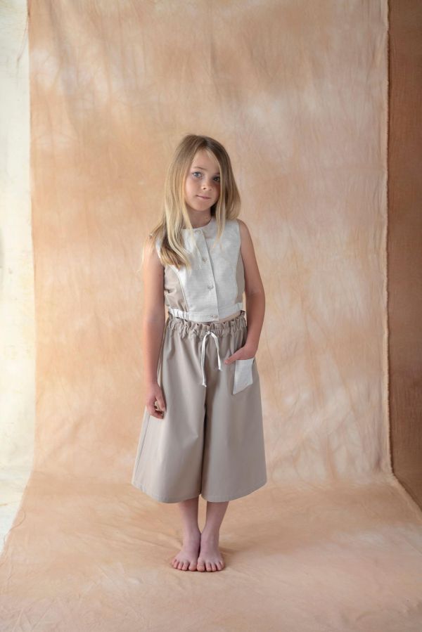 Popelin Taupe Long Bermuda Shorts 百慕達寬褲 