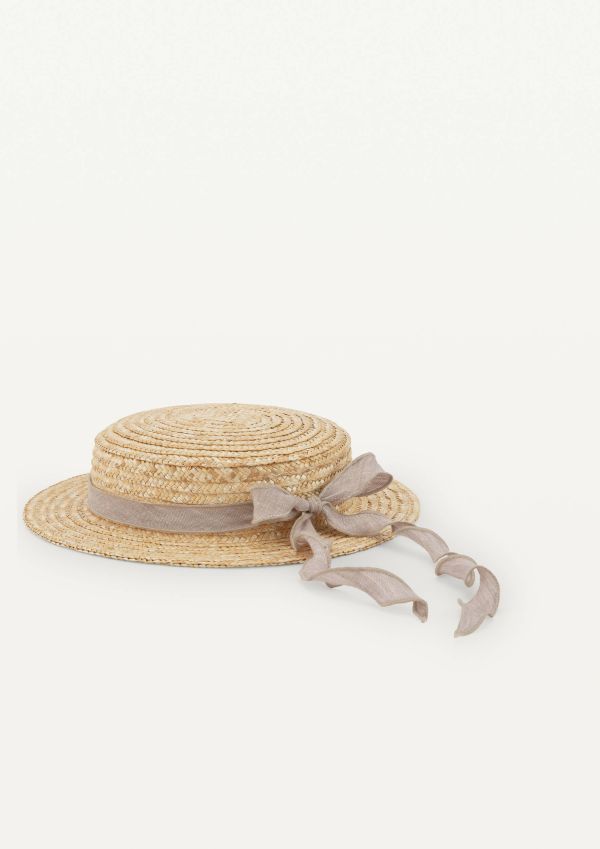 Popelin Natural Straw Hat 編織草帽 - Sand 